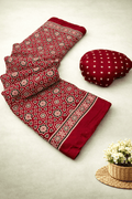 Premium Modal Ajrakh with pagadi patta and handblock print