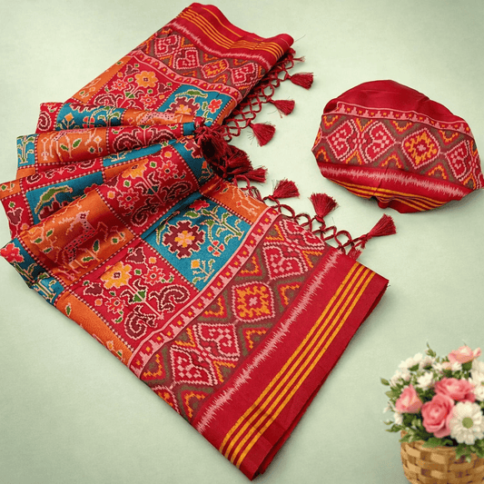 Handloom silk patola with design