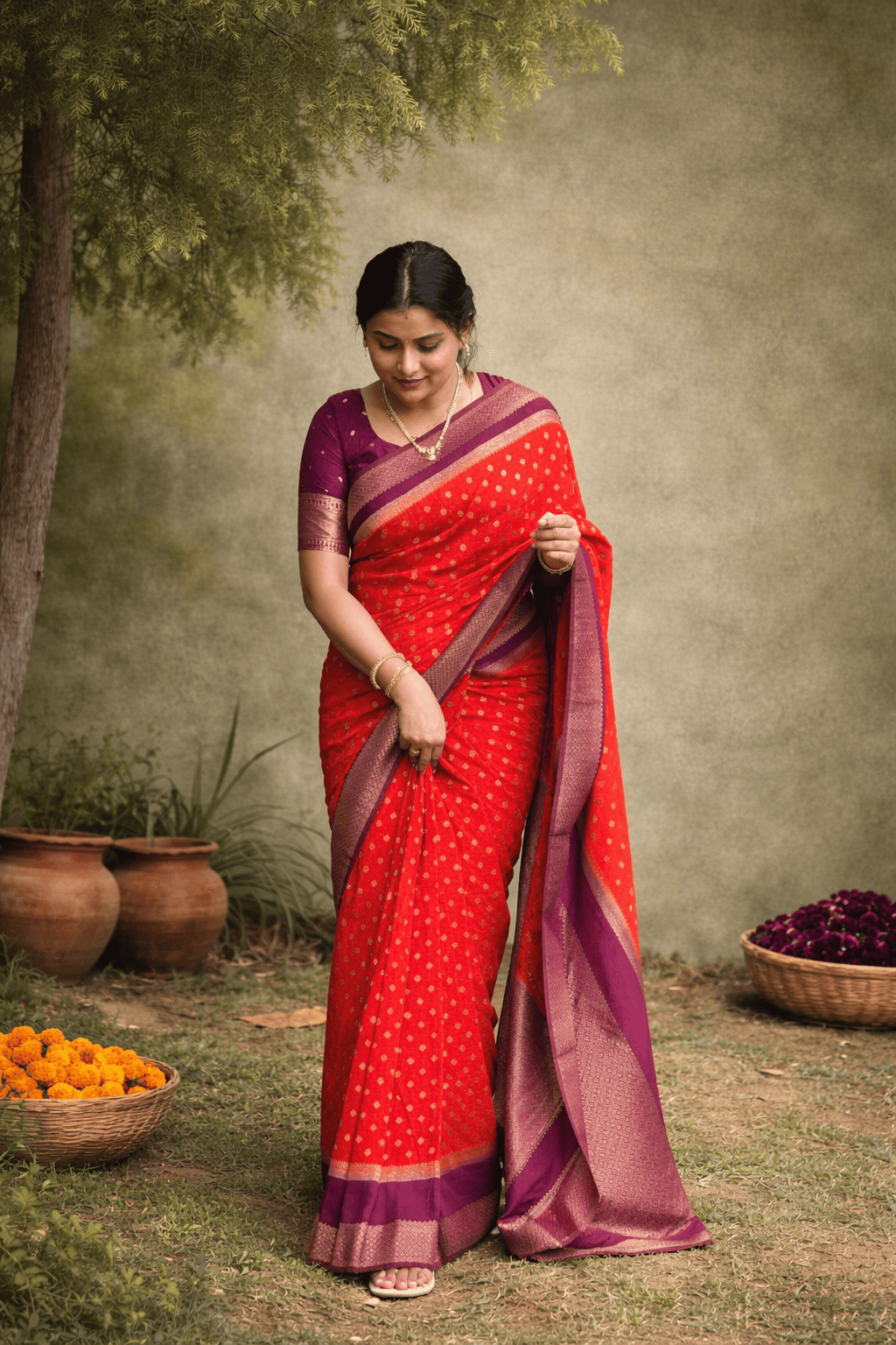 Premium Semi Khaddi Banarasi Georgette with Bentex Border