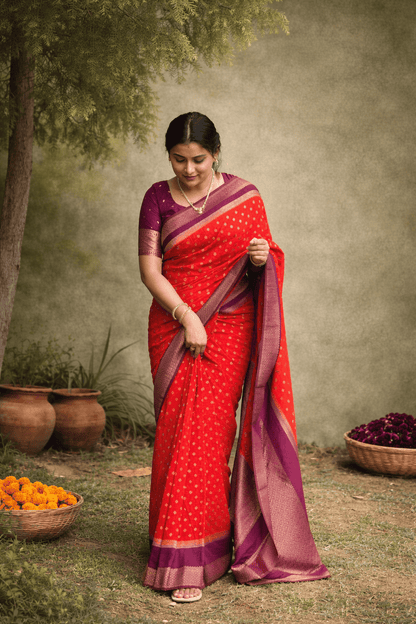Premium Semi Khaddi Banarasi Georgette with Bentex Border