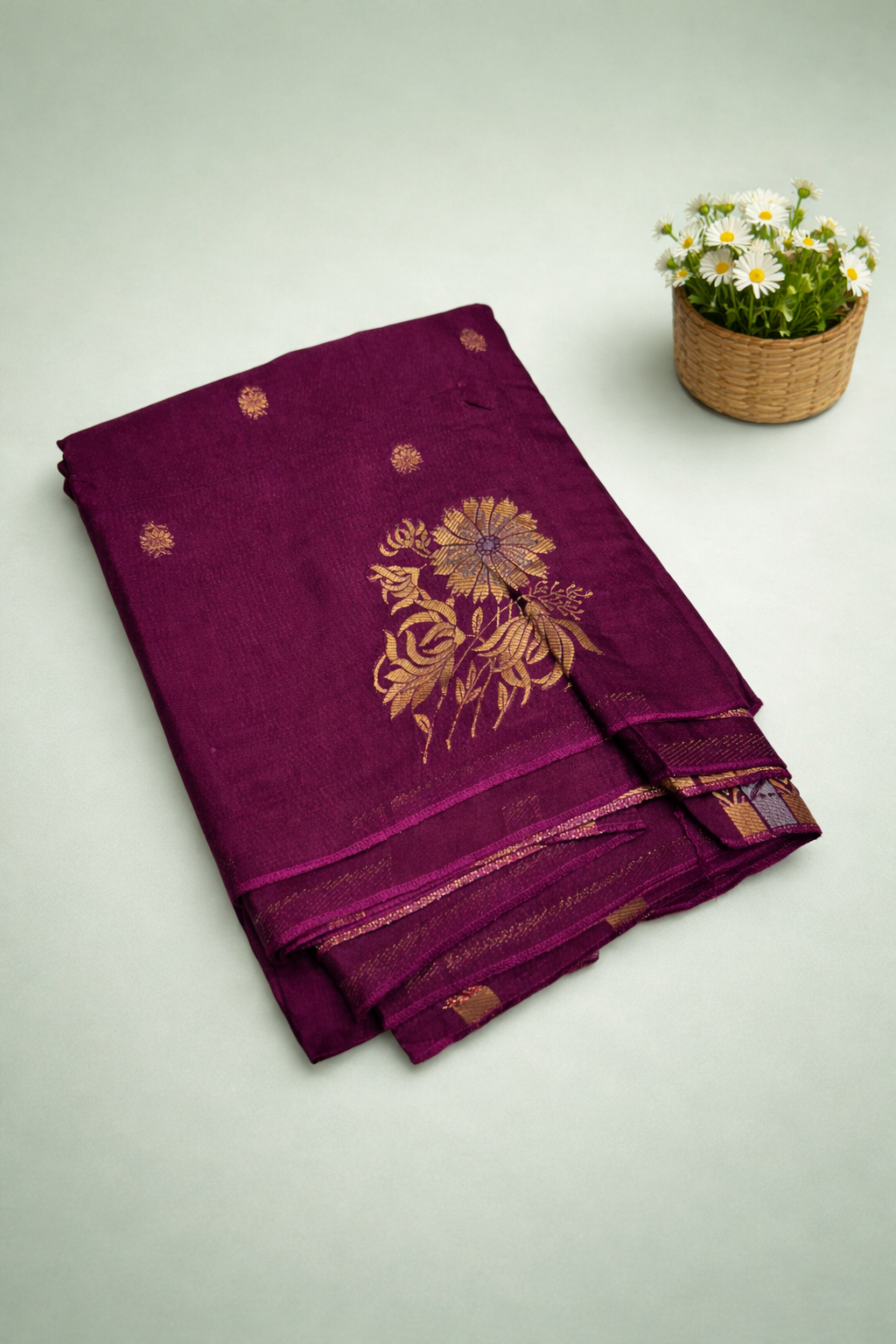 Viscose Silk BorderLess Flower