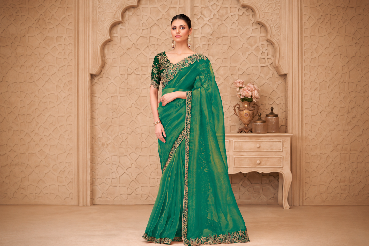 Fancy Georgette Silk Saree