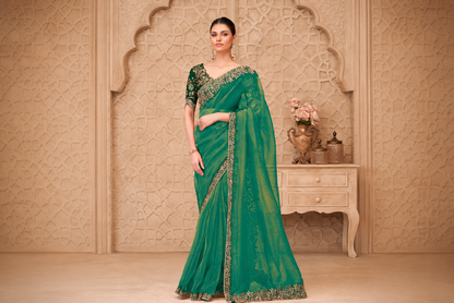 Fancy Georgette Silk Saree