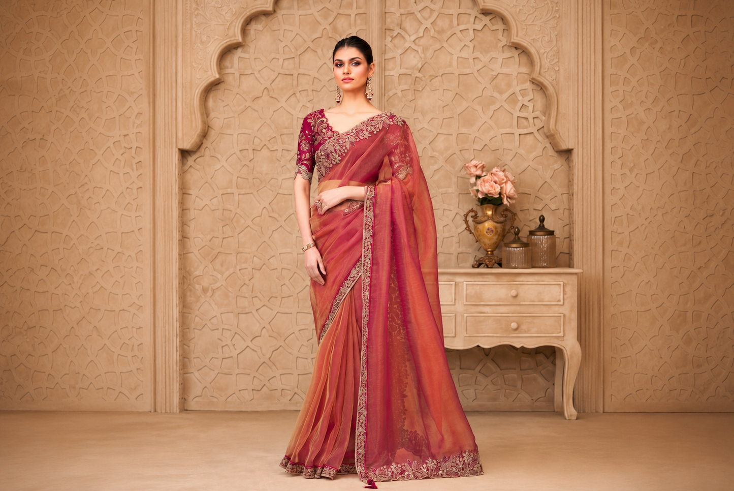 Fancy Georgette Silk Saree