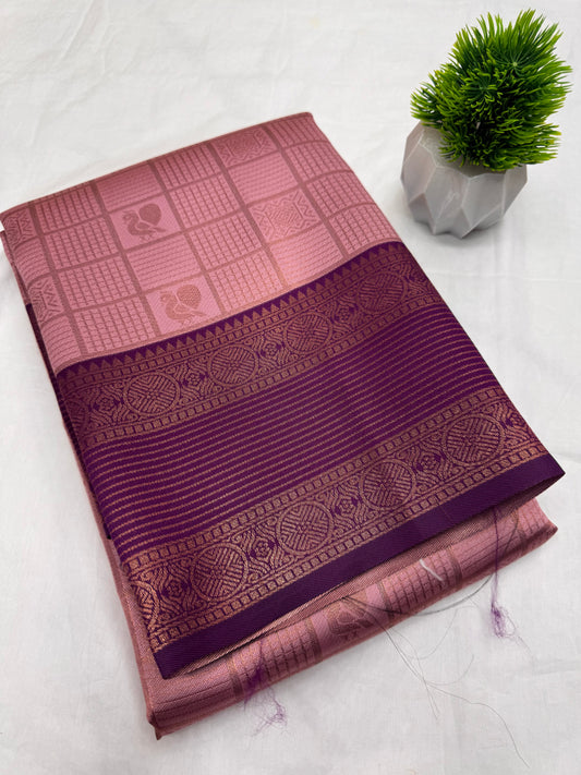 Silk Peacock Contrast