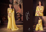 Premium Chiffon Fancy Saree Yellow Color