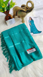 Fancy Saree with Designer Blouse Green Color