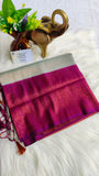 Primium kuberapattu soft silk saree with contrast border and blouse