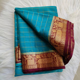 Banarasi Chiffon Checks Rama Green