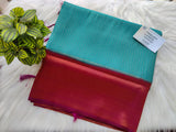 Premium Kubera Pattu Soft Silk Saree With Rama Green and Wine Border