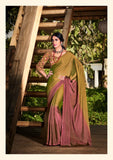 Premium Moss Chiffon Fancy Saree With Designer Blouse Piece