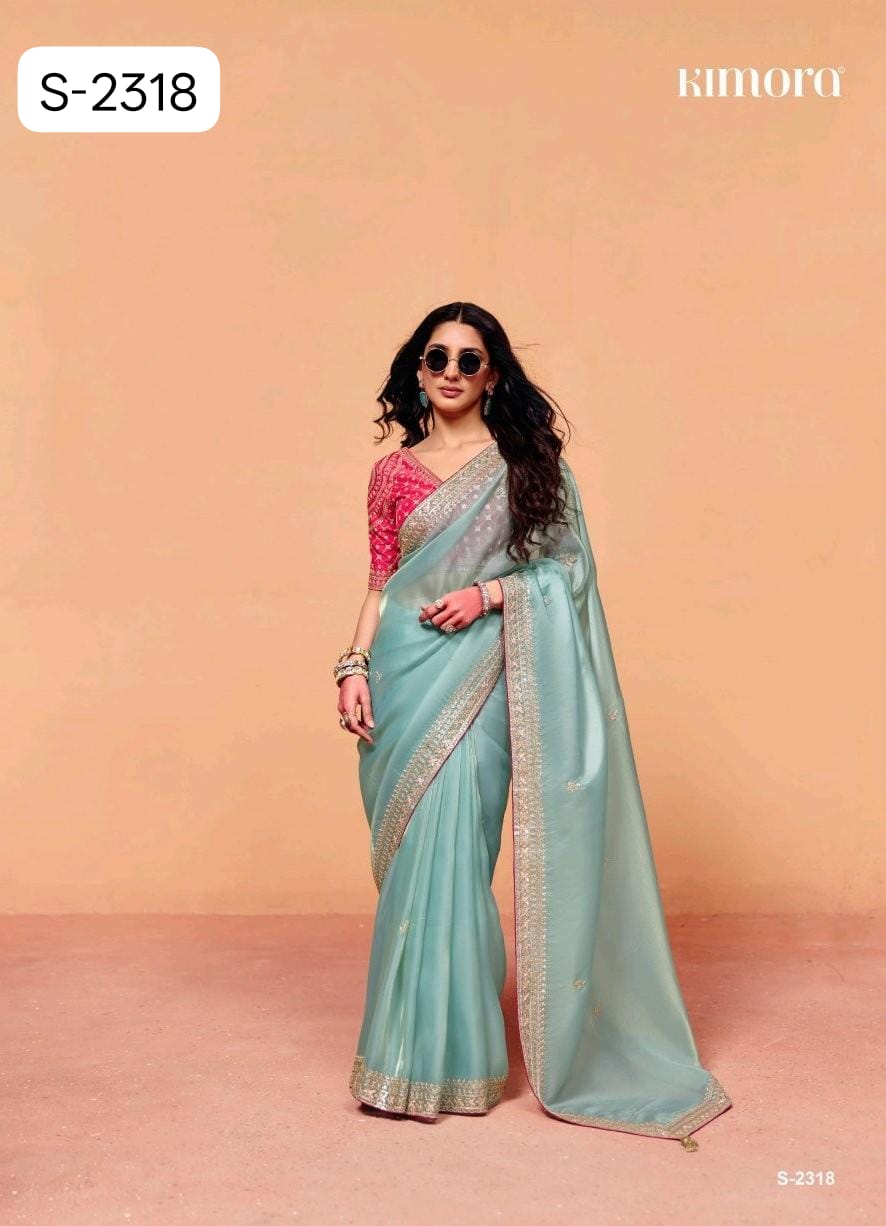 Pure Fancy Tissue with  Hand work Blouse