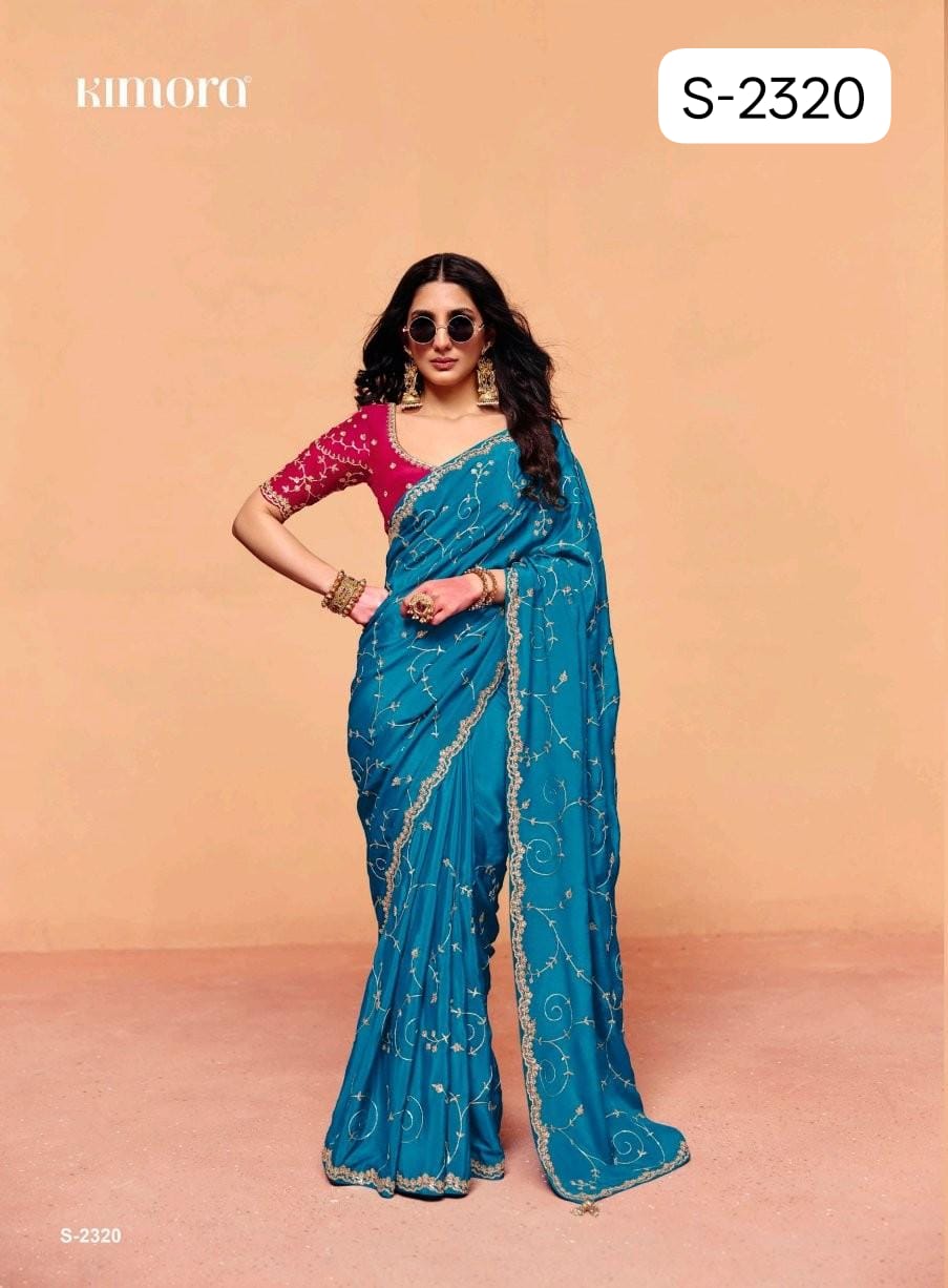 Pure Fancy Tissue with  Hand work Blouse
