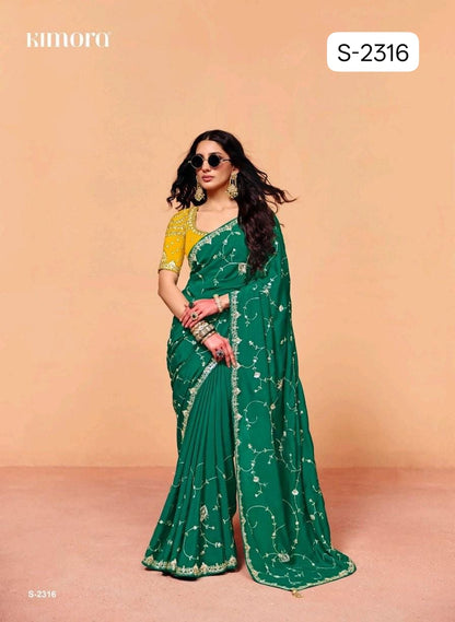 Pure Fancy Tissue with  Hand work Blouse
