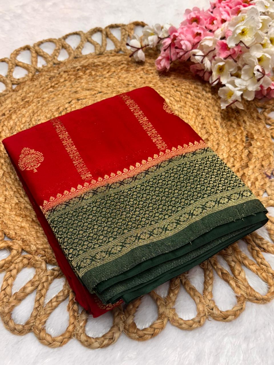 Banarasi Semi Crush Georgette
