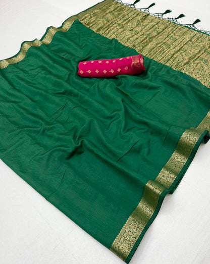 Cotton Viscose Weaving Saree