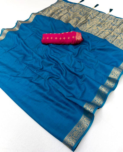 Cotton Viscose Weaving Saree