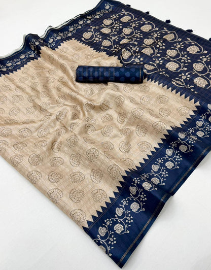 Tussar Kalamkari Saree