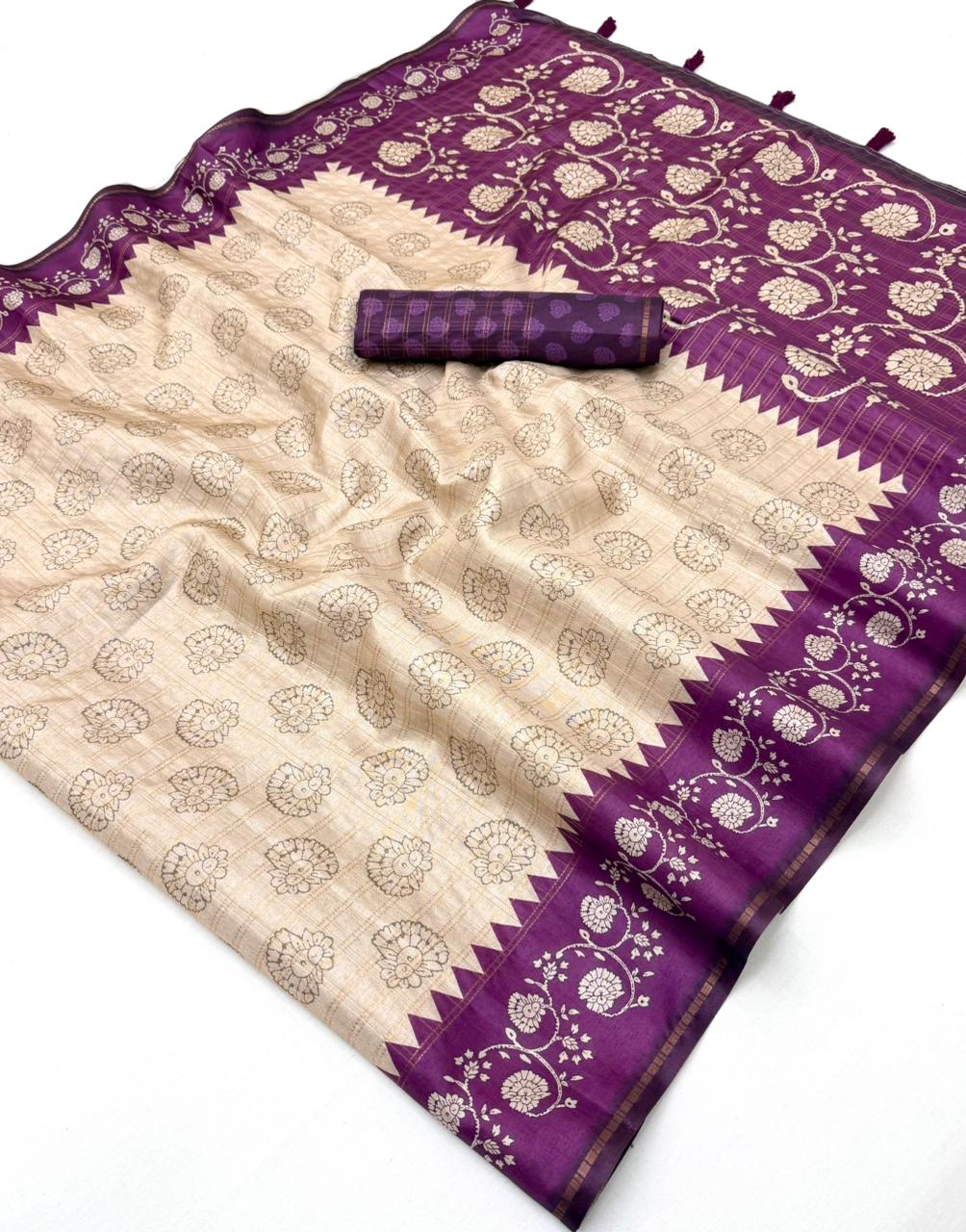 Tussar Kalamkari Saree