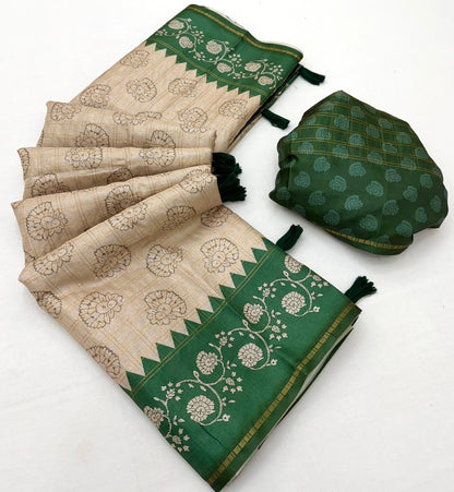 Tussar Kalamkari Saree