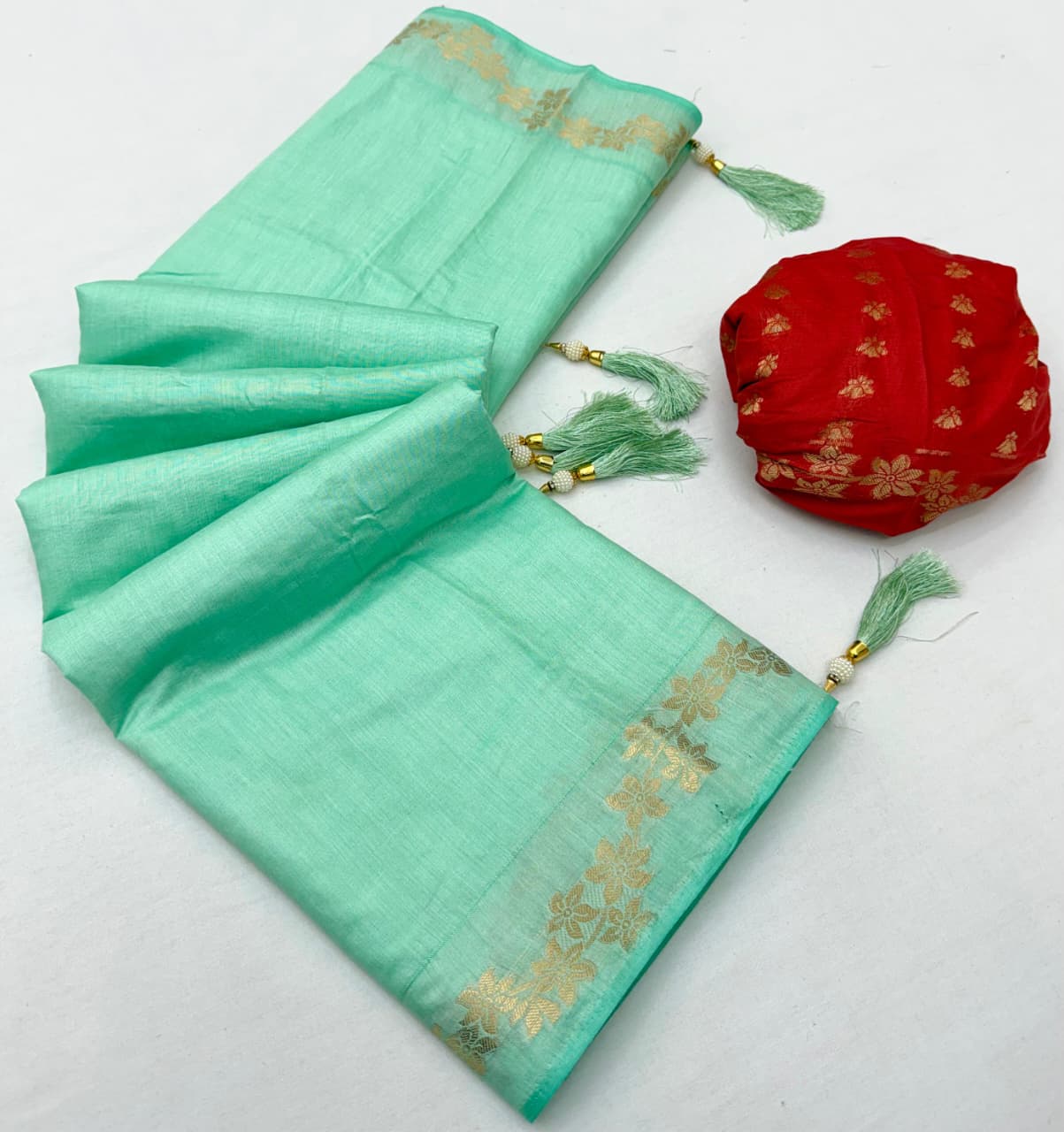 Cotton Saree with Tassels