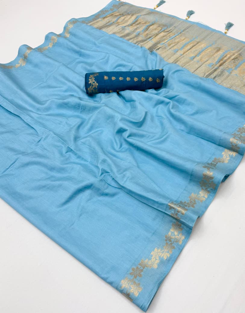 Cotton Saree with Tassels