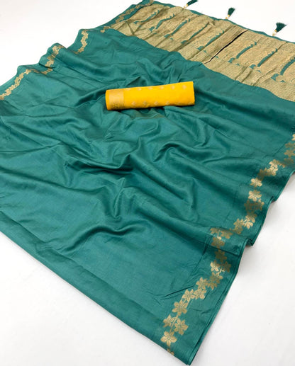 Cotton Saree with Tassels