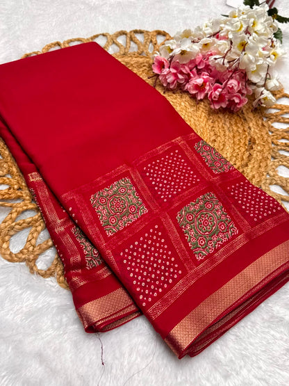 Fancy Pink Saree