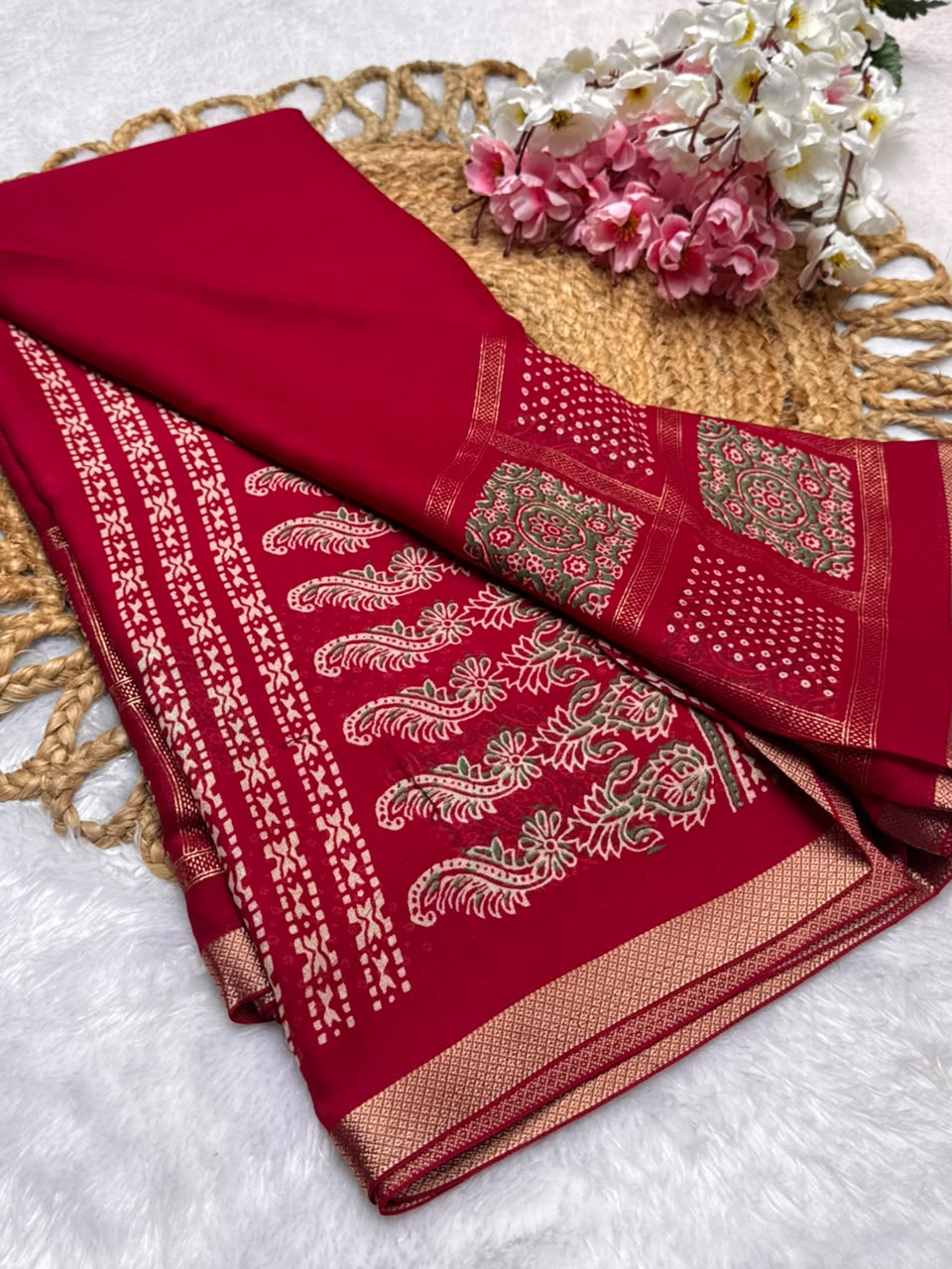 Fancy Pink Saree