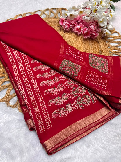 Fancy Pink Saree