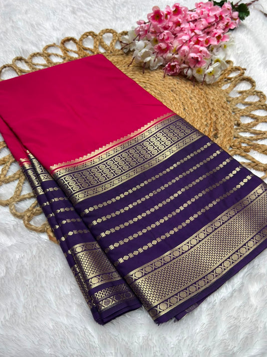 Premium Crepe with Contrast Border
