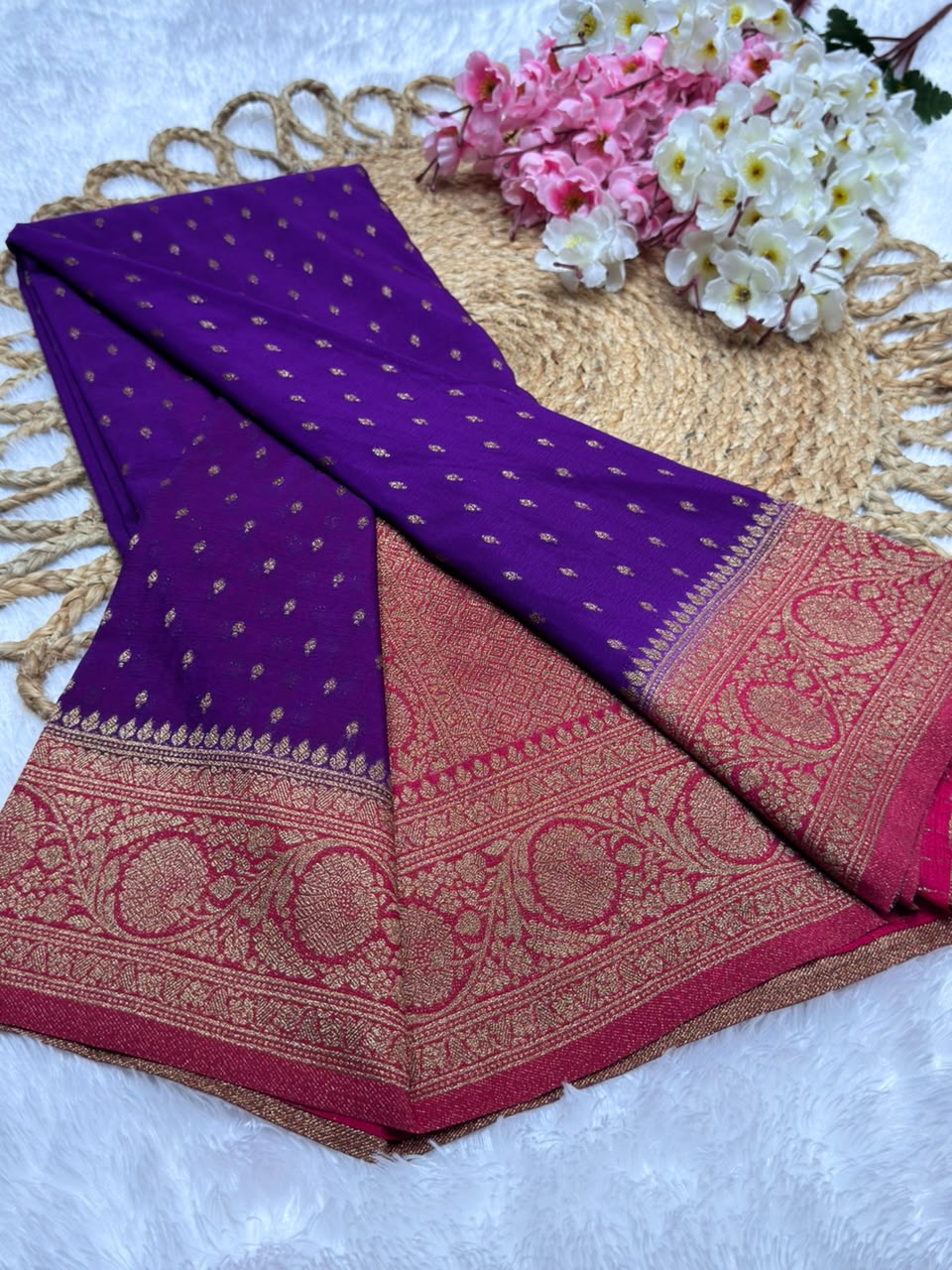 Khaddi Georgette Coco Zari