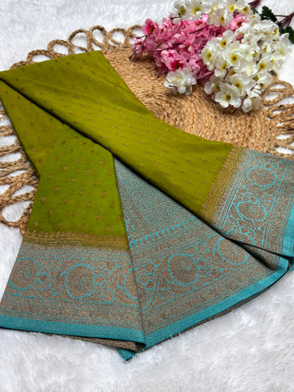 Khaddi Georgette Coco Zari