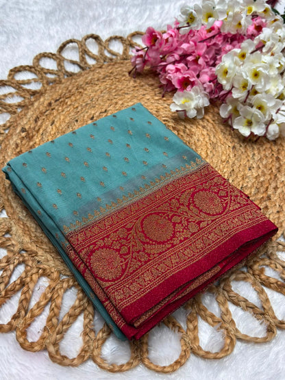 Khaddi Georgette Coco Zari