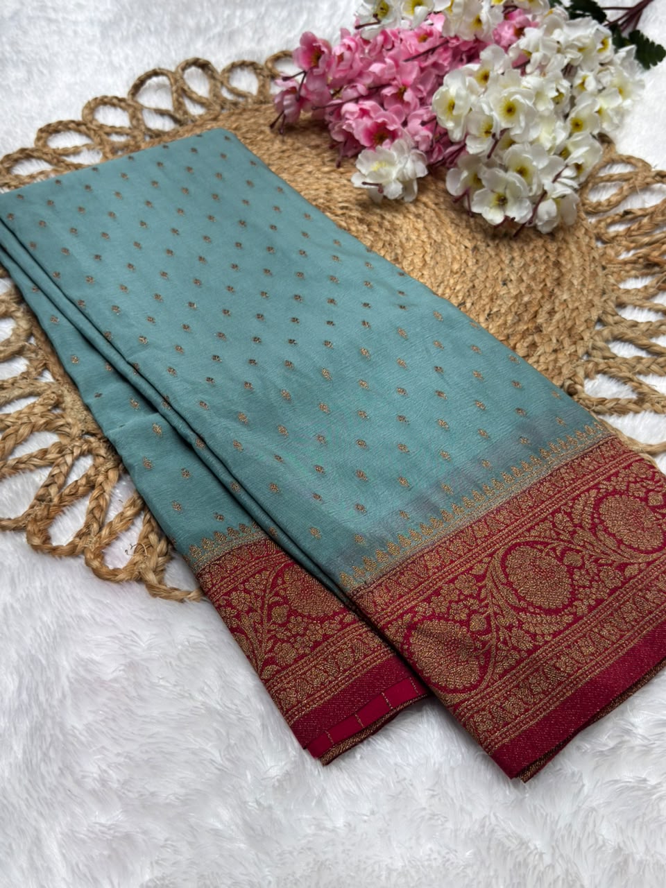 Khaddi Georgette Coco Zari
