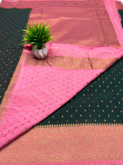 Khaddi Georgette Coco Zari