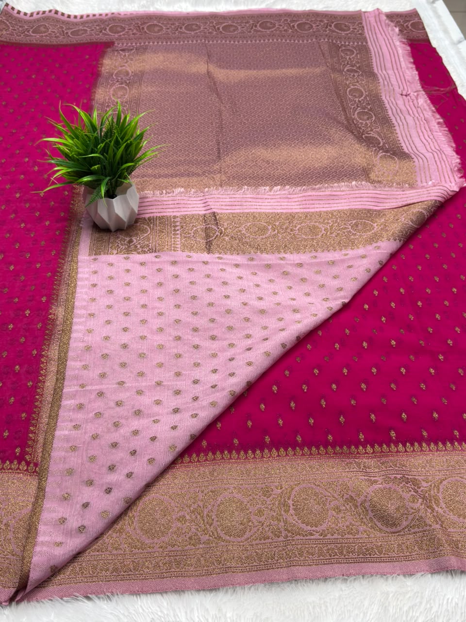 Khaddi Georgette Coco Zari