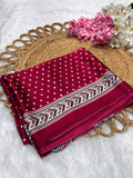 Semi Modal Silk Ajrak Print Pallu