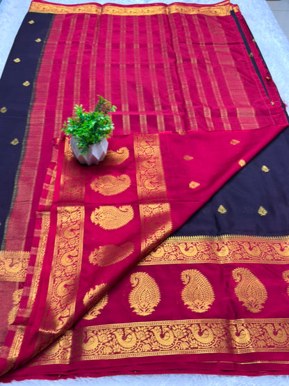 Premium Mysore Crepe Bentex Border