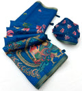 Chanderi Linen Cotton Printed Saree
