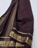 Semi Mysore Crepe Sarees with Elephant Border