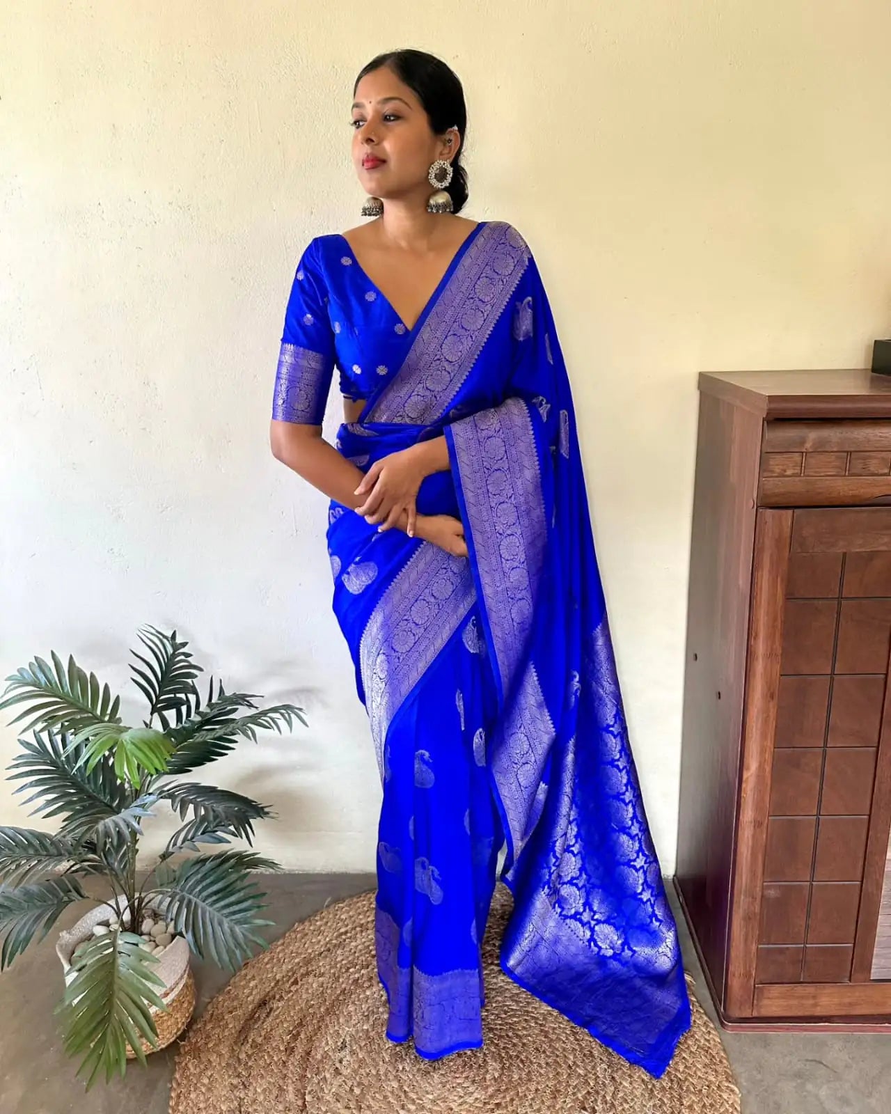 Premium Fancy Georgette Saree with self color