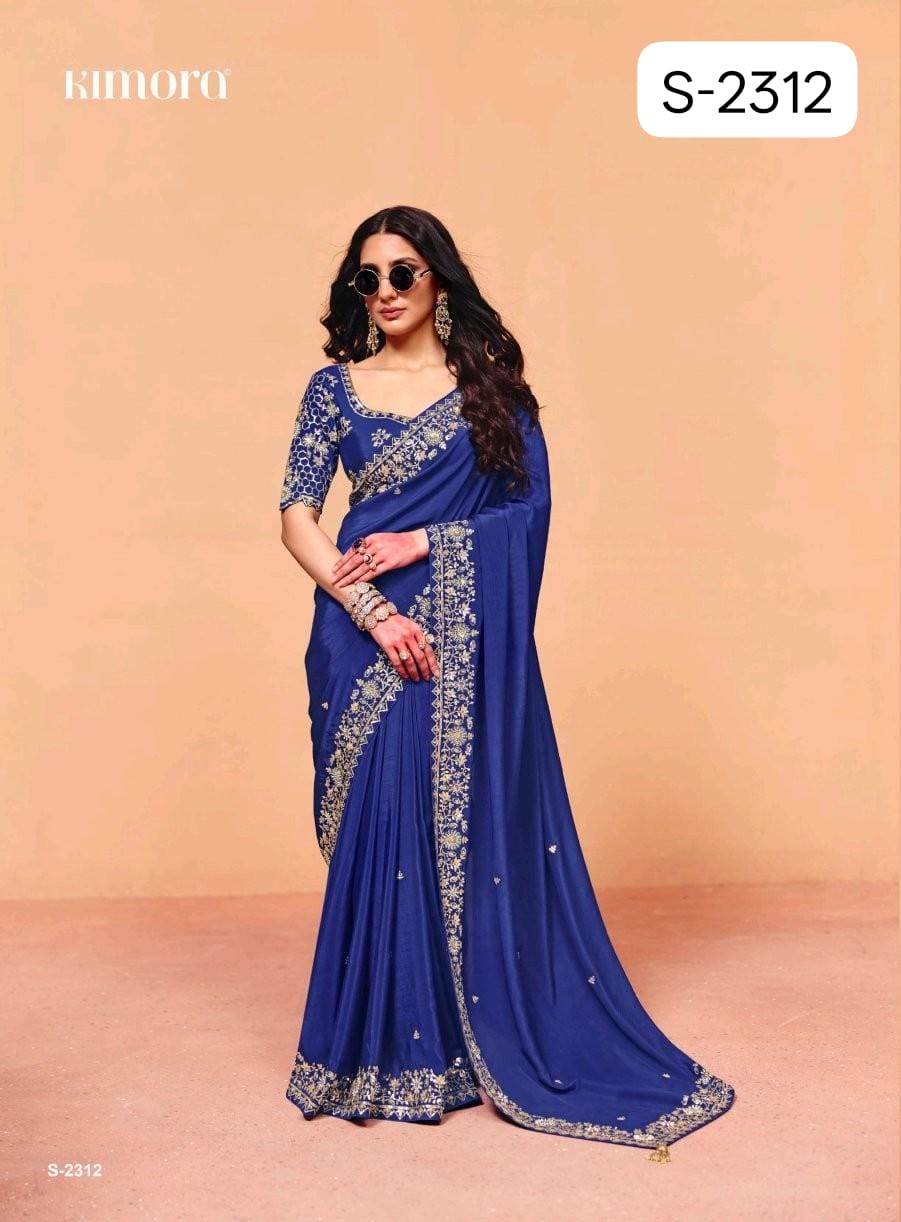 Pure Fancy Tissue with  Hand work Blouse