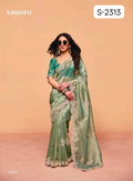 Pure Fancy Tissue with  Hand work Blouse