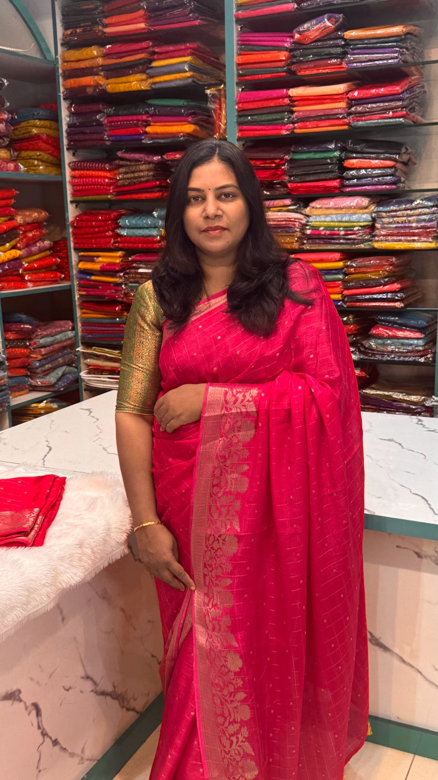 Premium Chiffon Fancy Saree with Digital Print Blouse