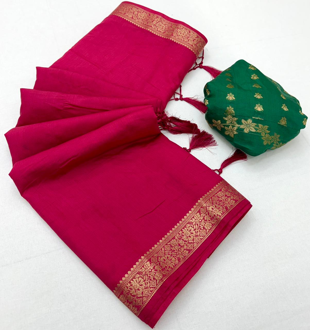 Cotton Viscose Weaving Saree