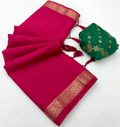 Cotton Viscose Weaving Saree