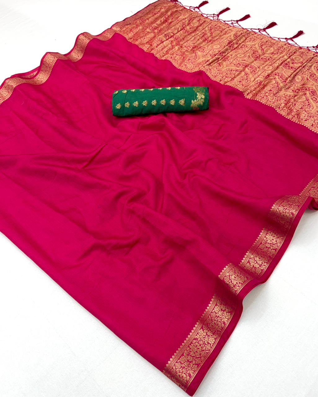 Cotton Viscose Weaving Saree