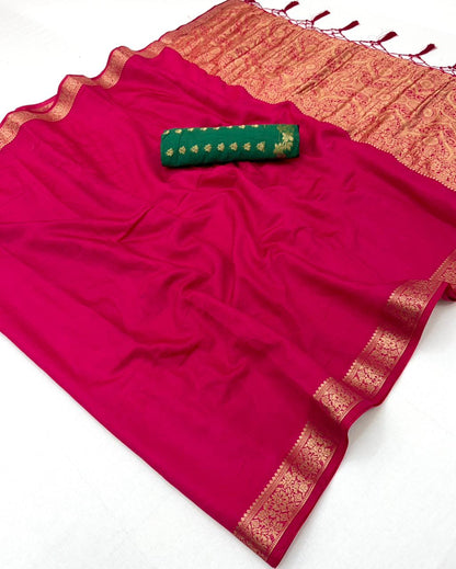 Cotton Viscose Weaving Saree