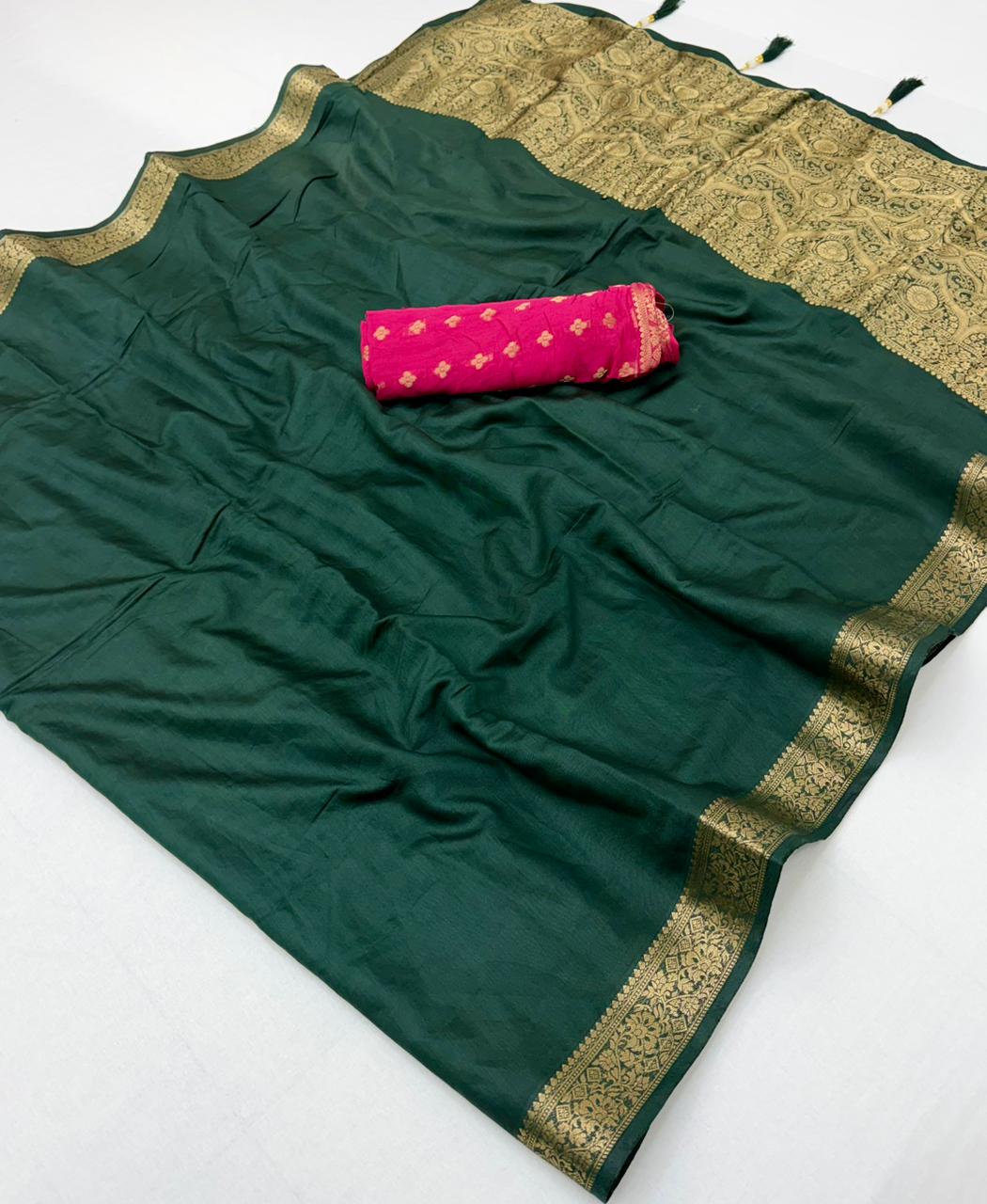 Cotton Viscose Weaving Saree